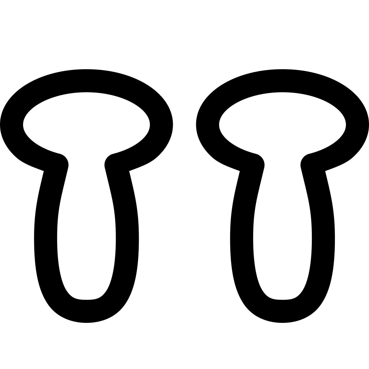 puffy outline style mayúscula icon