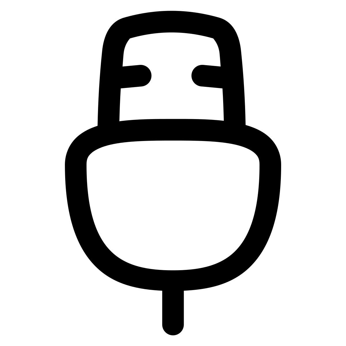 puffy outline style usb 2 icon
