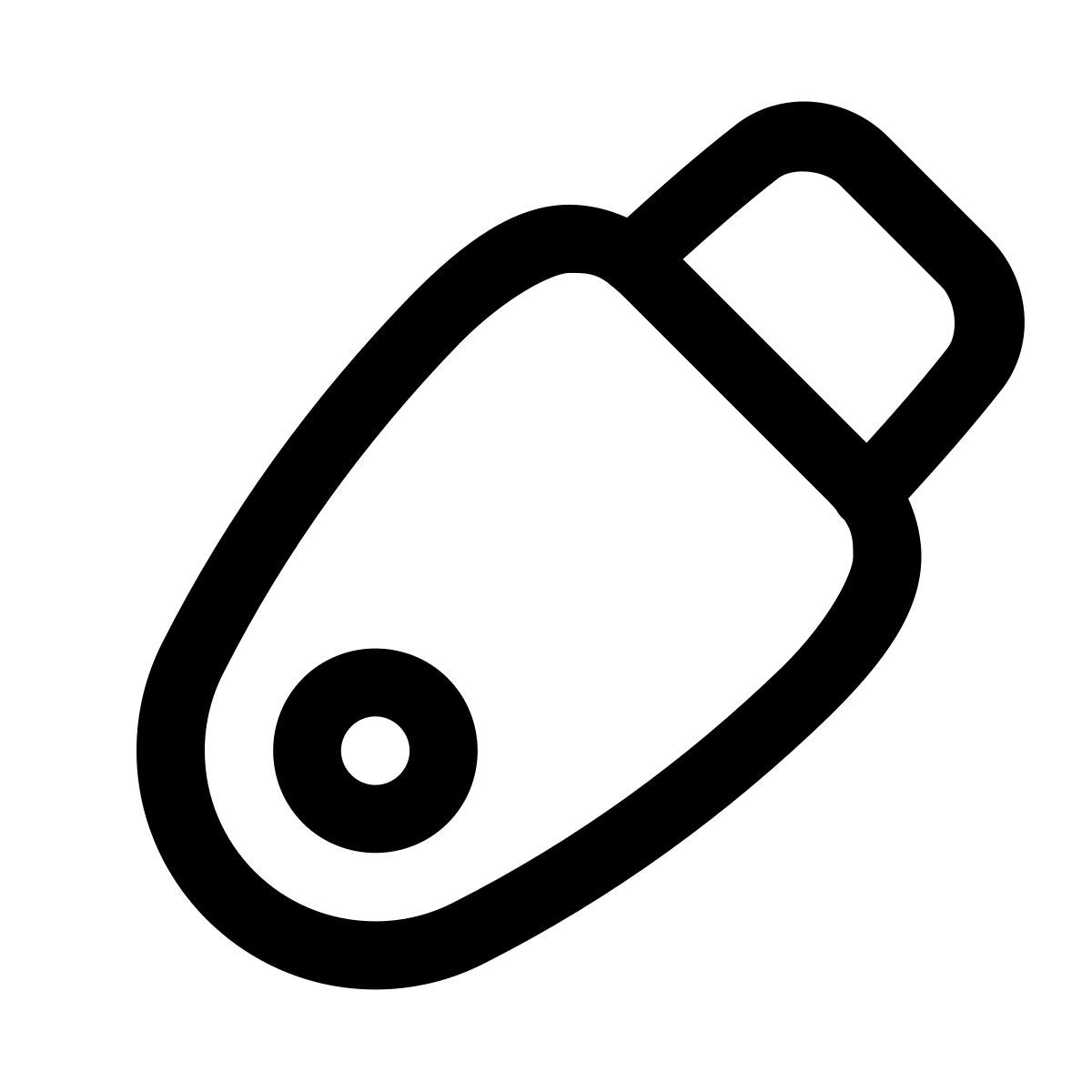 puffy outline style unidad flash icon