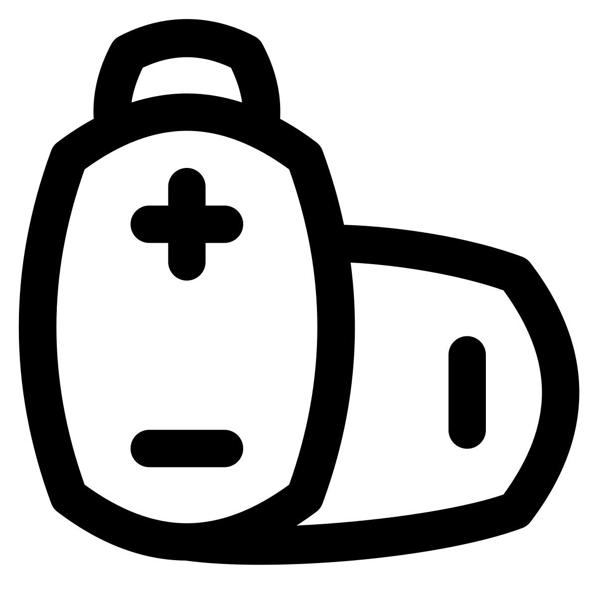 puffy outline style 无用电池 icon