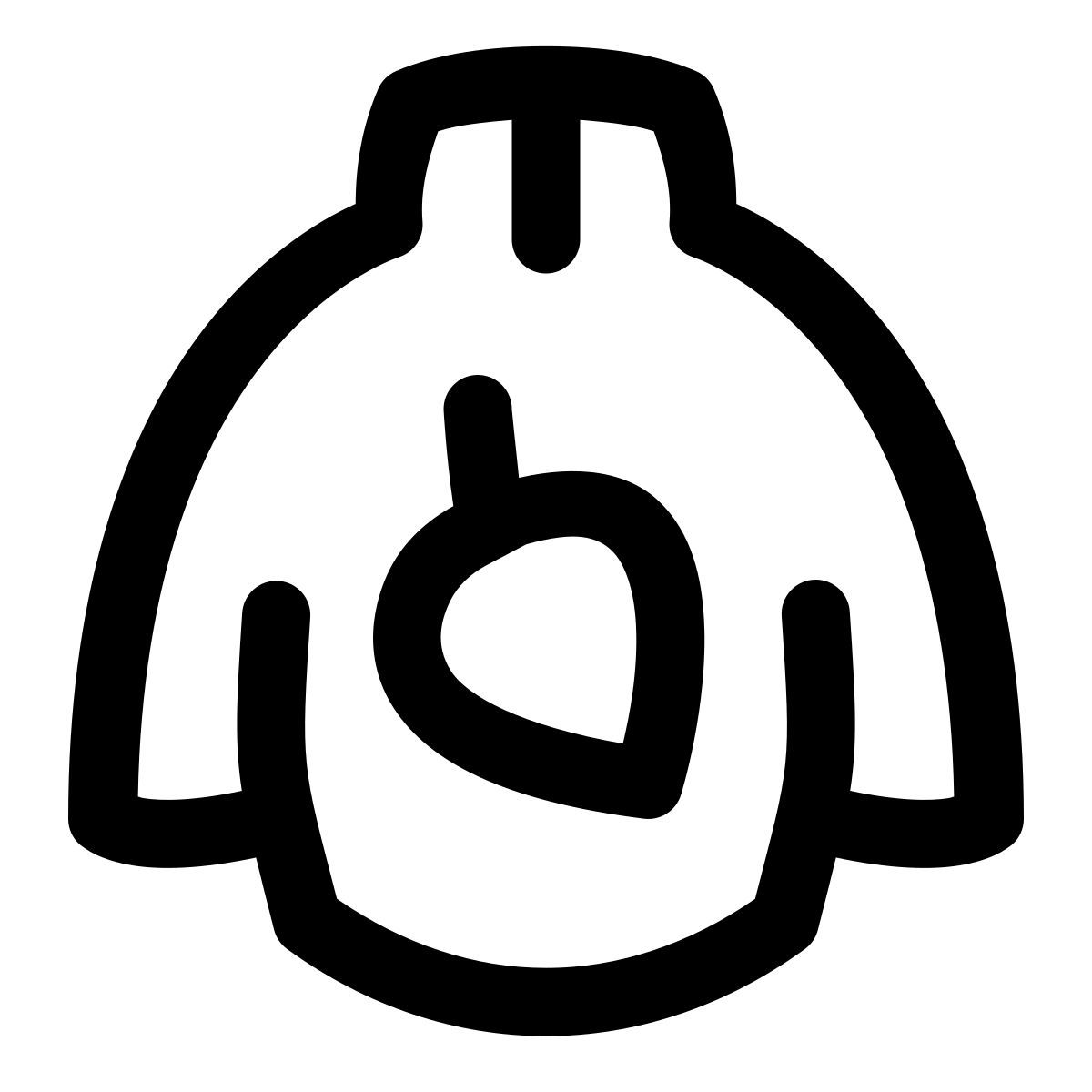 puffy outline style vegane kleidung icon