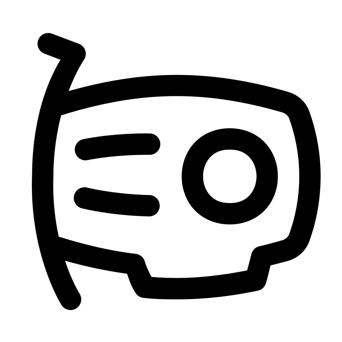 puffy outline style video card icon