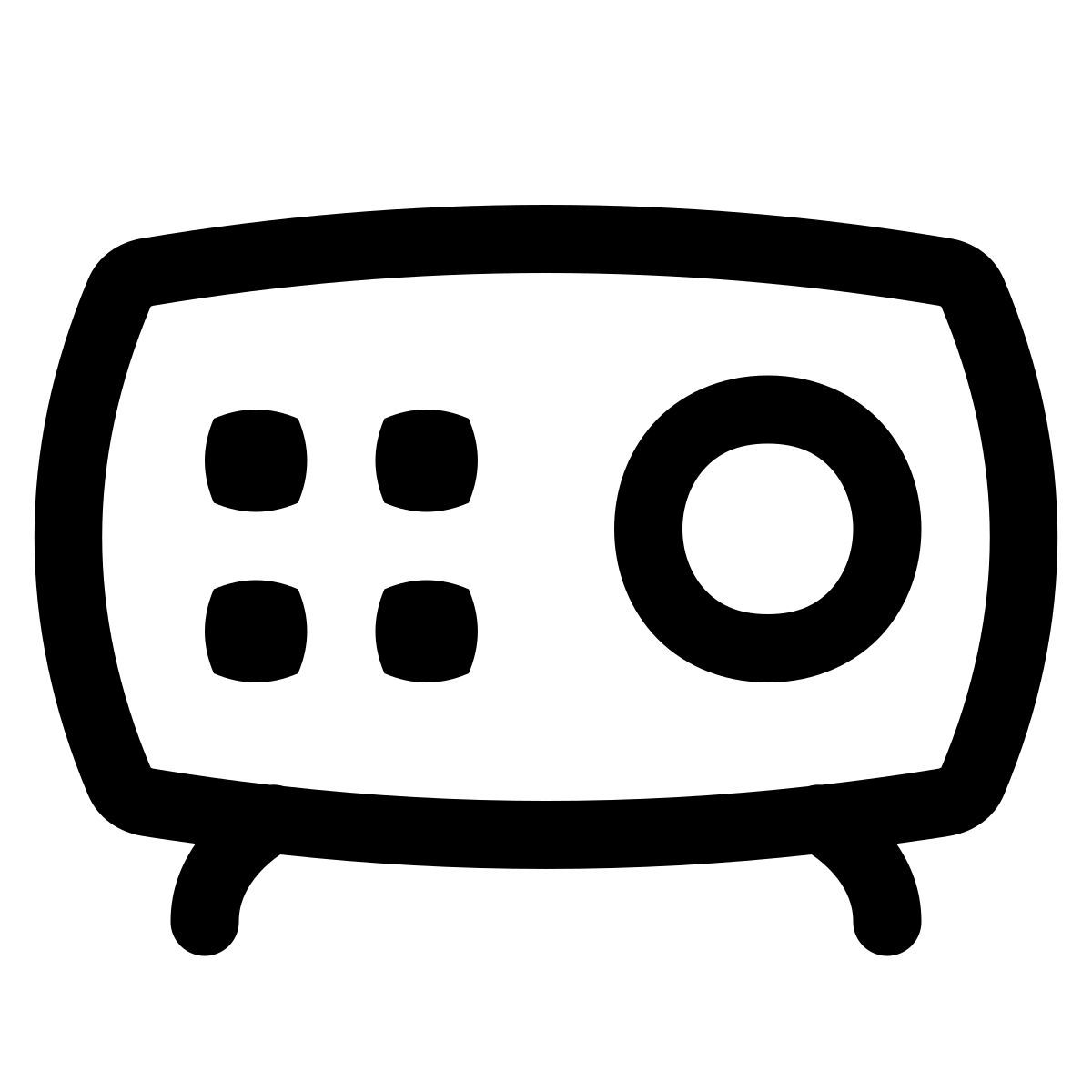 puffy outline style projecteur video icon