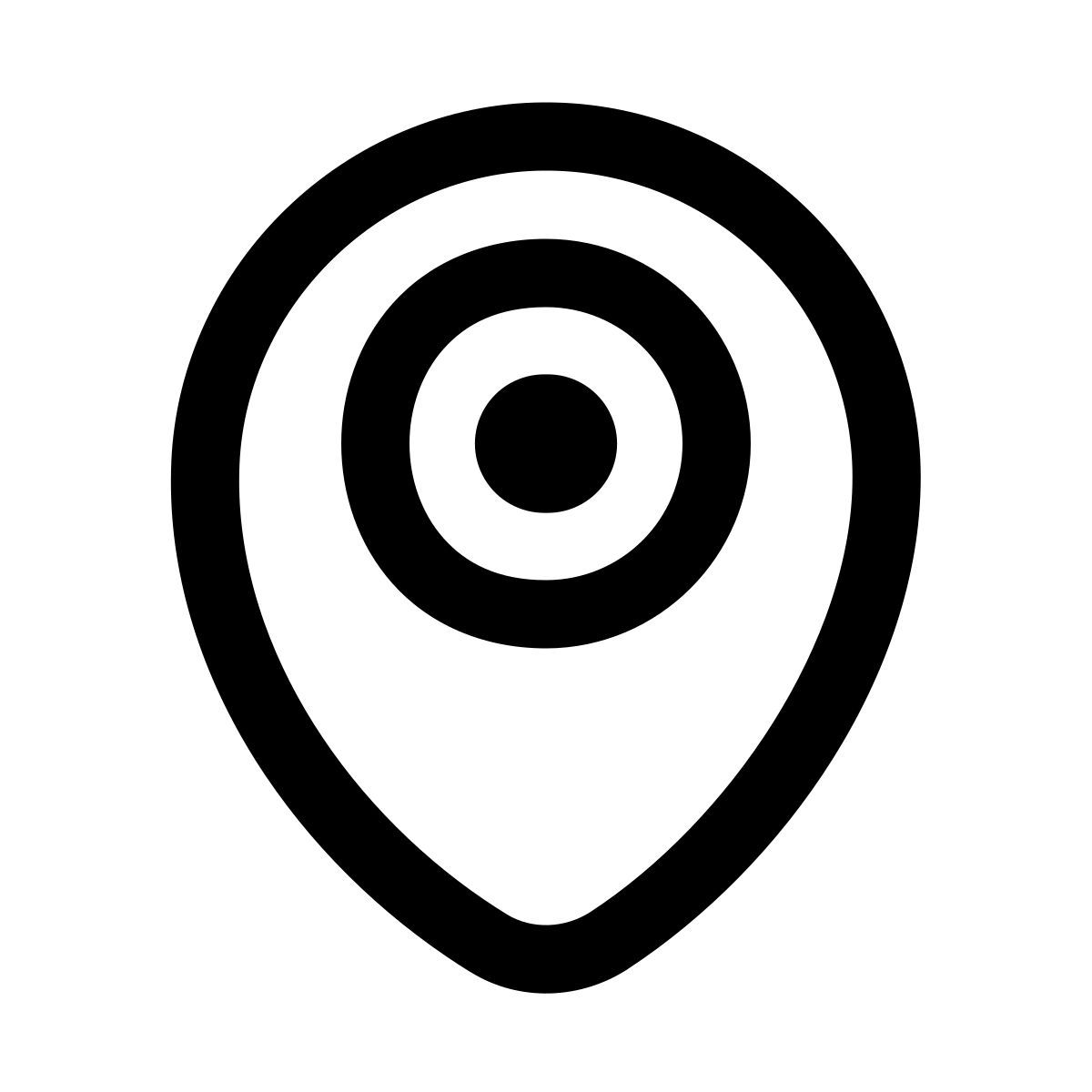 puffy outline style visit icon