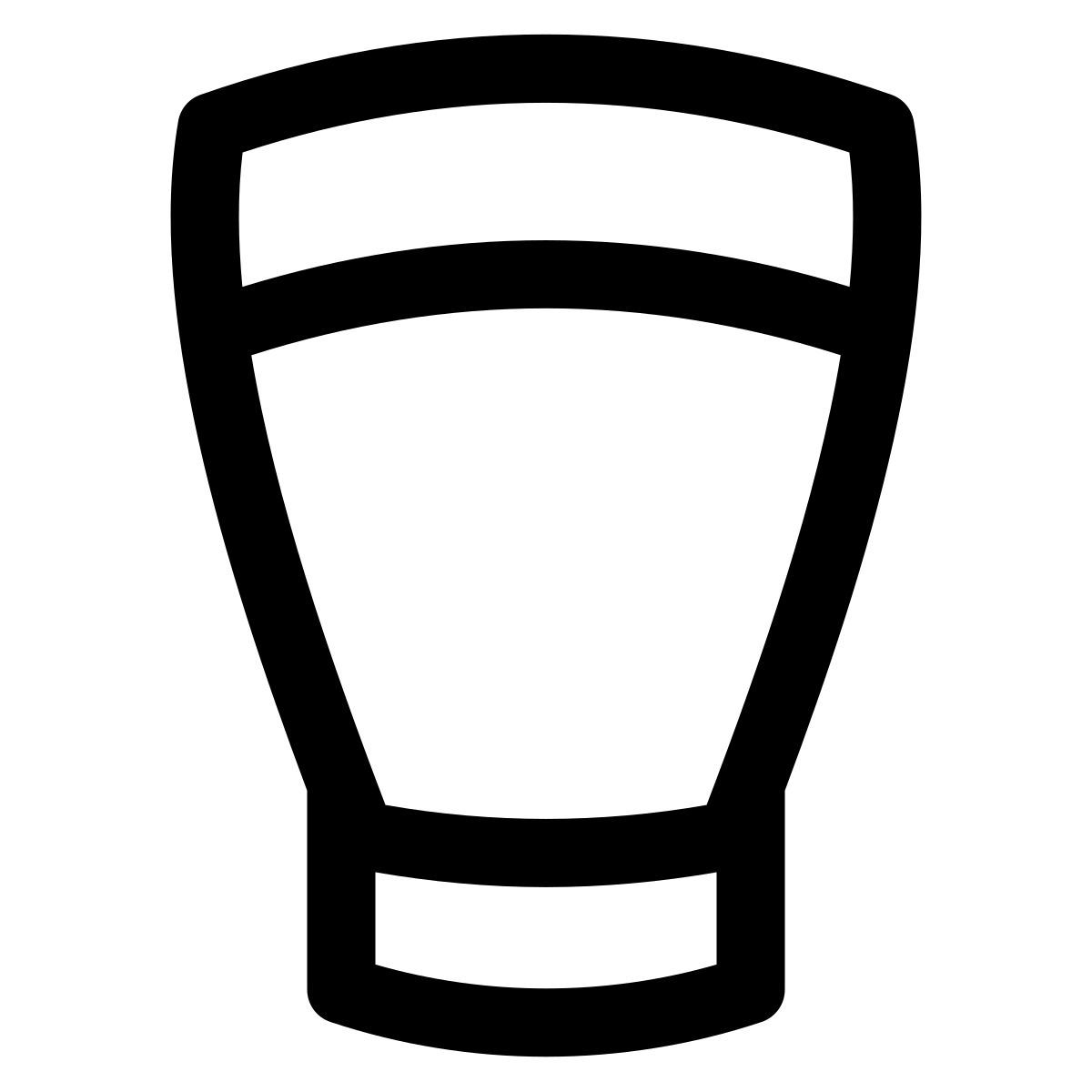 puffy outline style wodkaglas icon