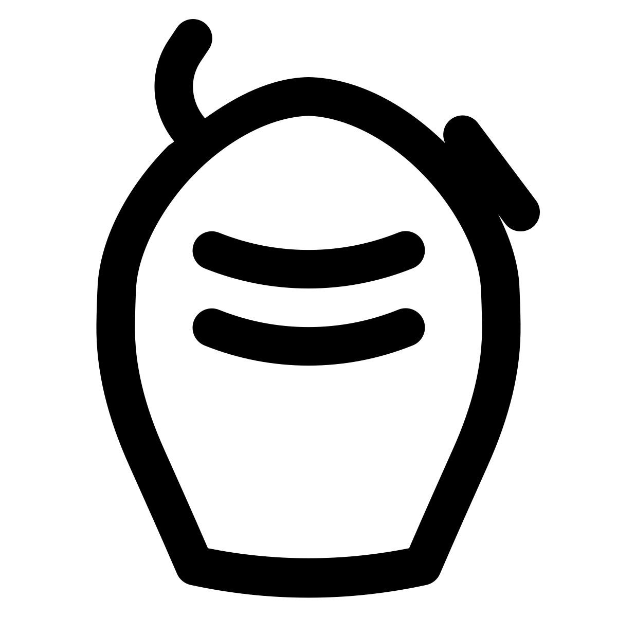 puffy outline style walkie talkie icon