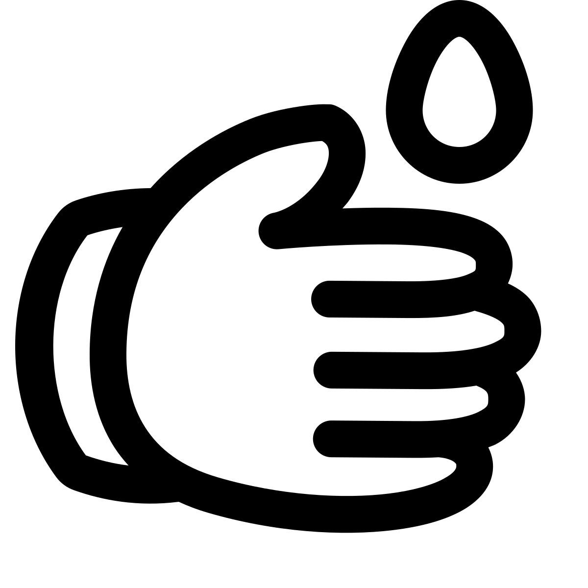 puffy outline style 手を洗う icon