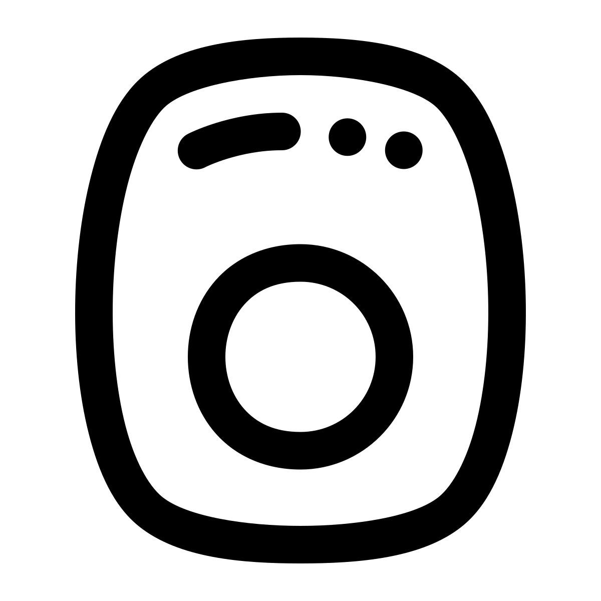 puffy outline style 洗衣机 icon