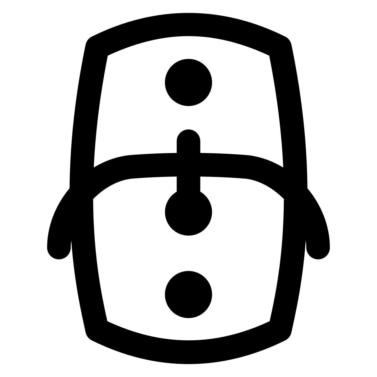 puffy outline style uhrverschluss icon