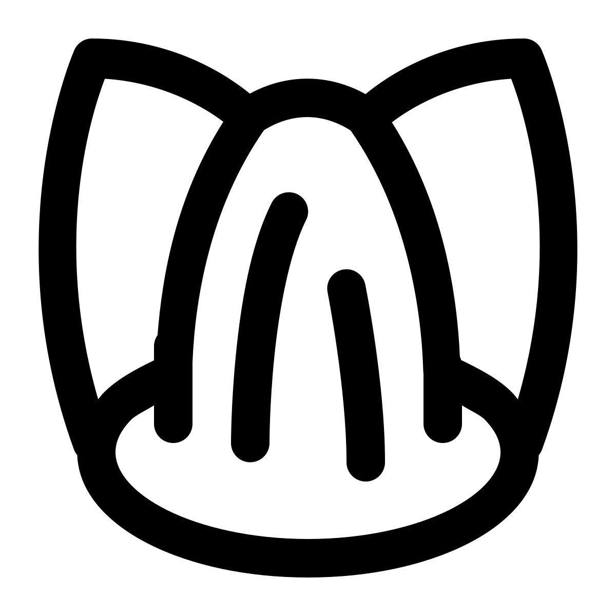 puffy outline style wasserfall icon