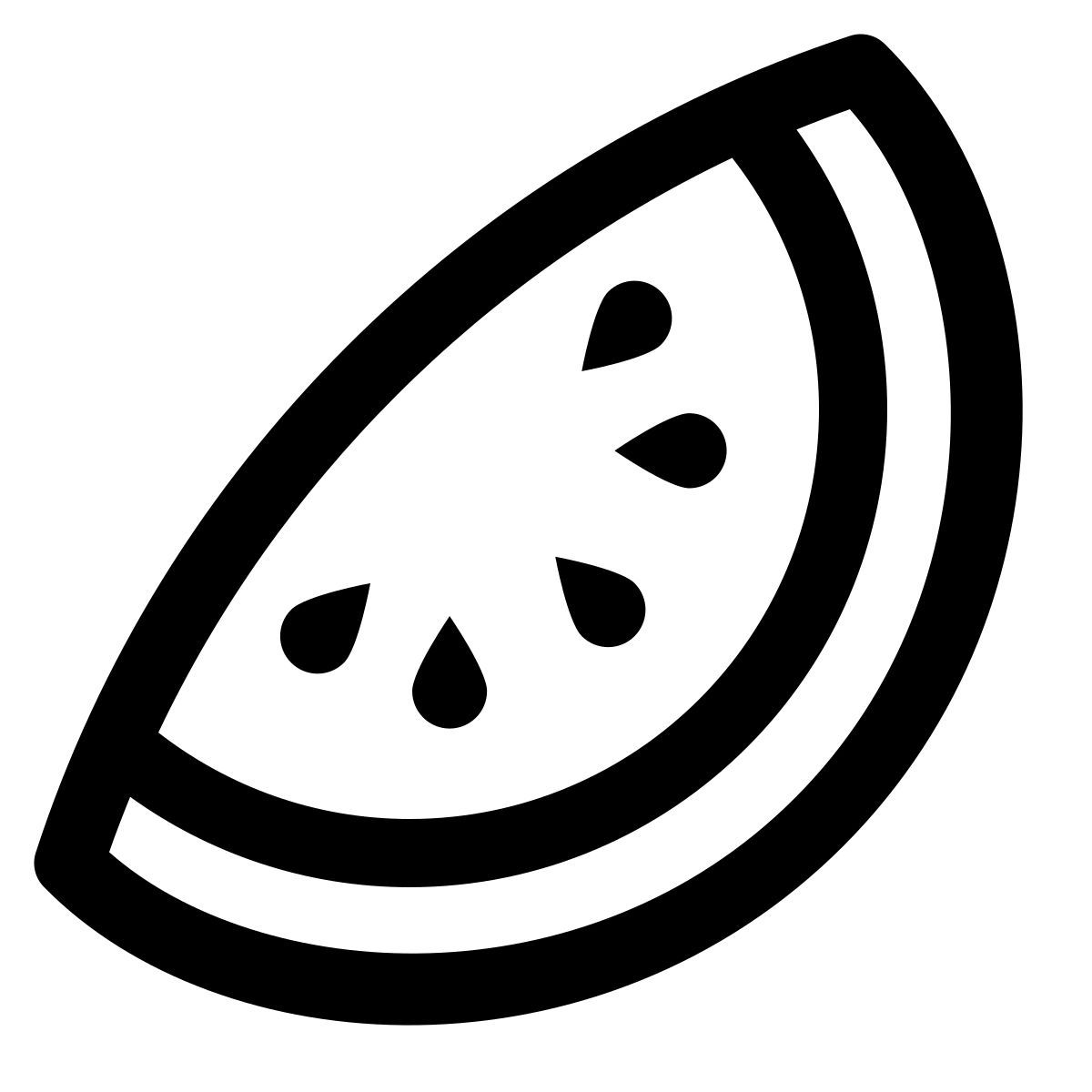 puffy outline style pastèque icon