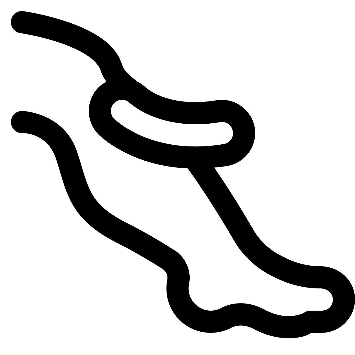 puffy outline style 왁싱 icon