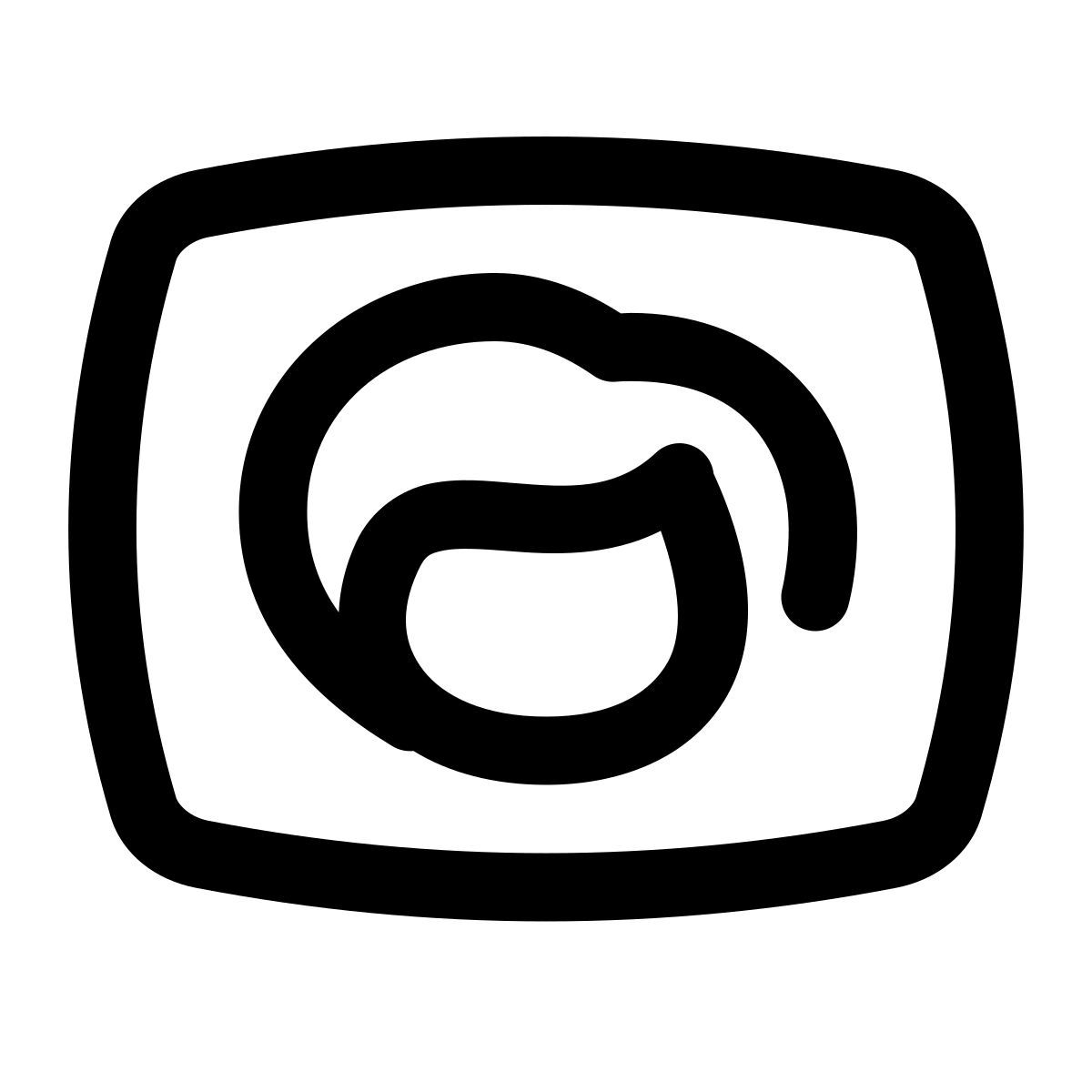 puffy outline style 웹캠 여자 icon