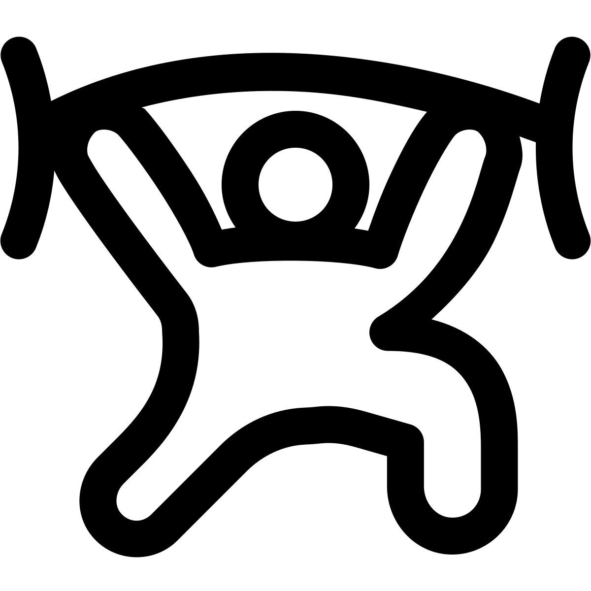 puffy outline style musculation icon