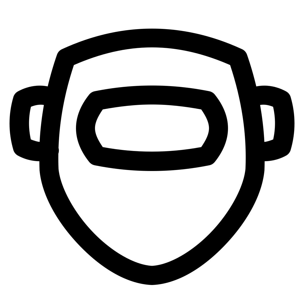 puffy outline style scudo del saldatore icon