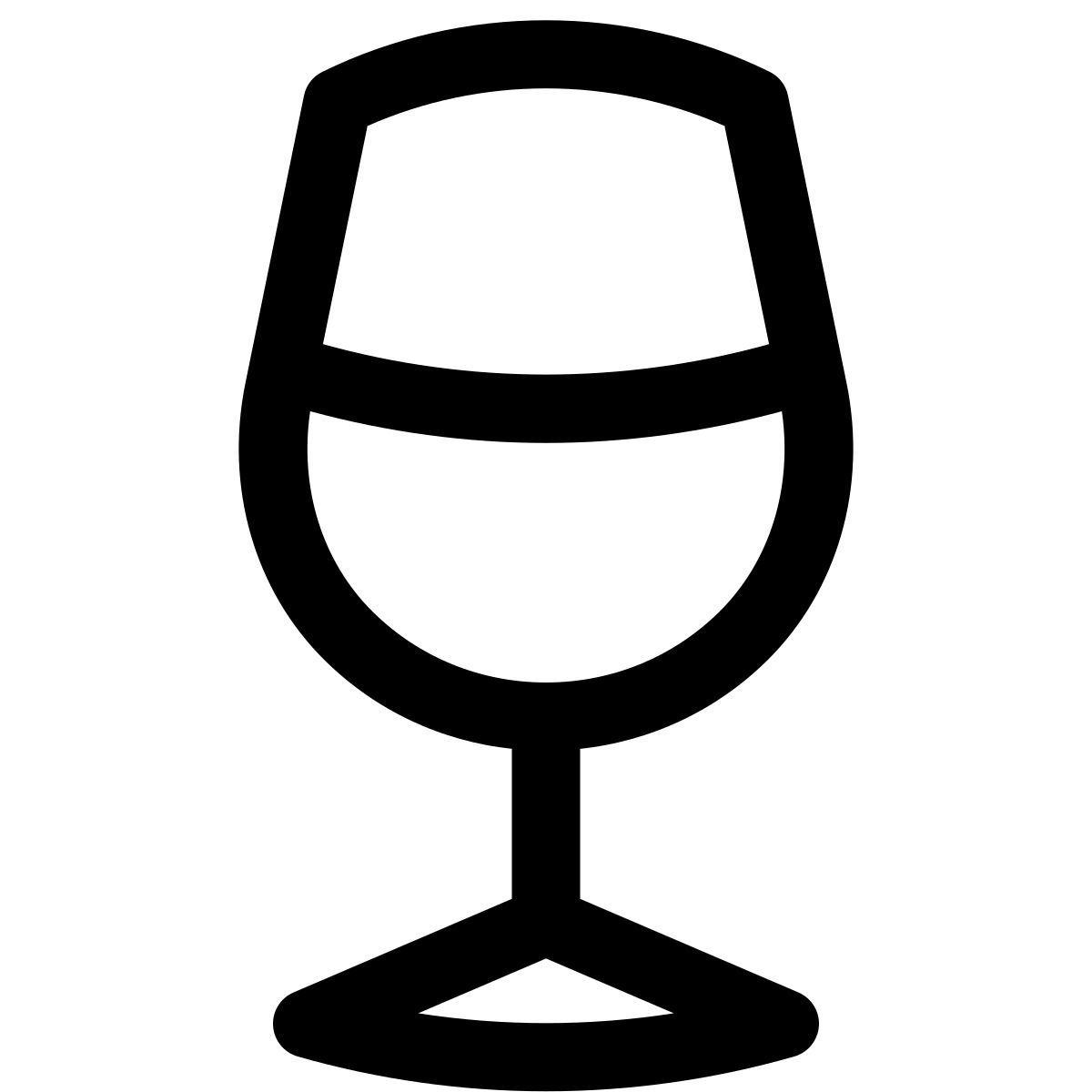 puffy outline style vino bianco icon