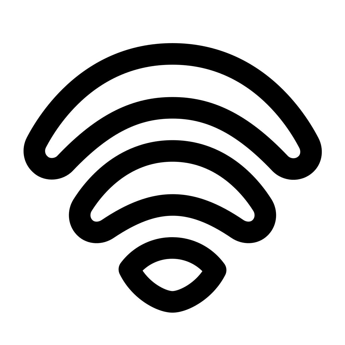 puffy outline style 无线上网 icon