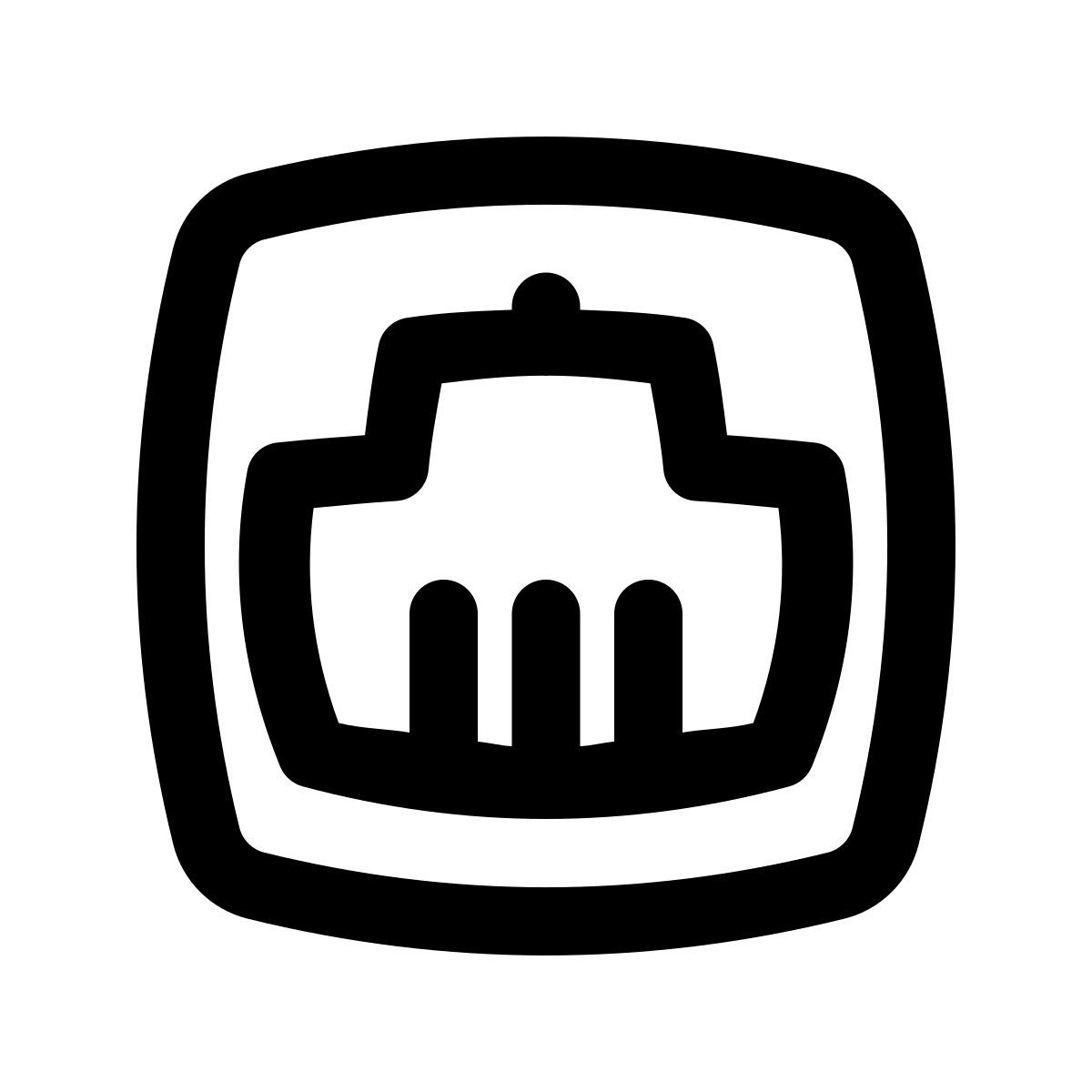 puffy outline style 有線ネットワーク icon