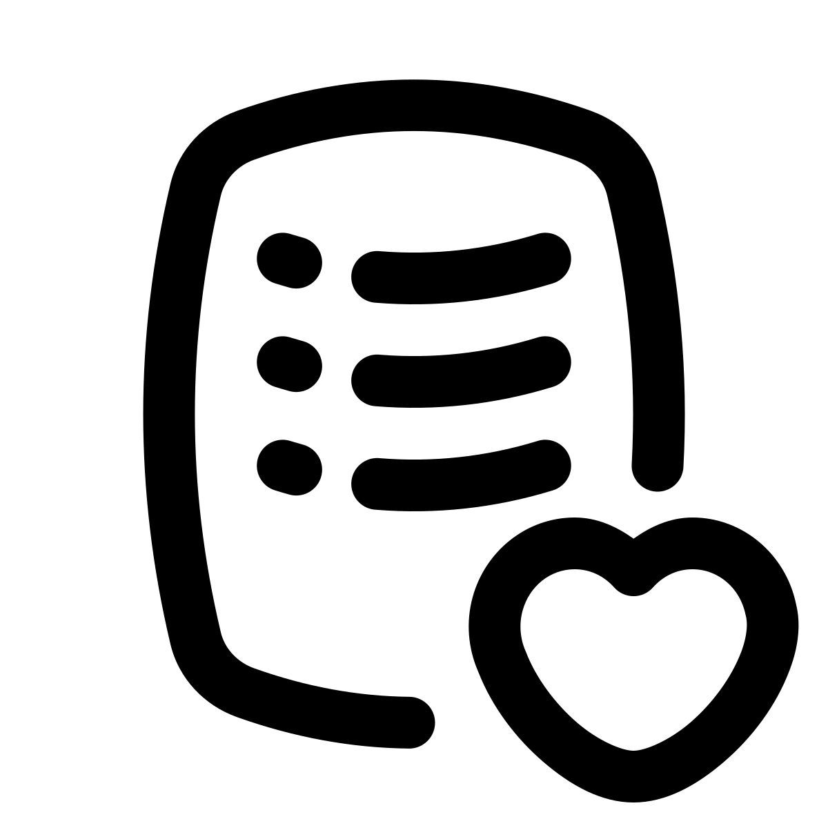 puffy outline style wunschliste icon