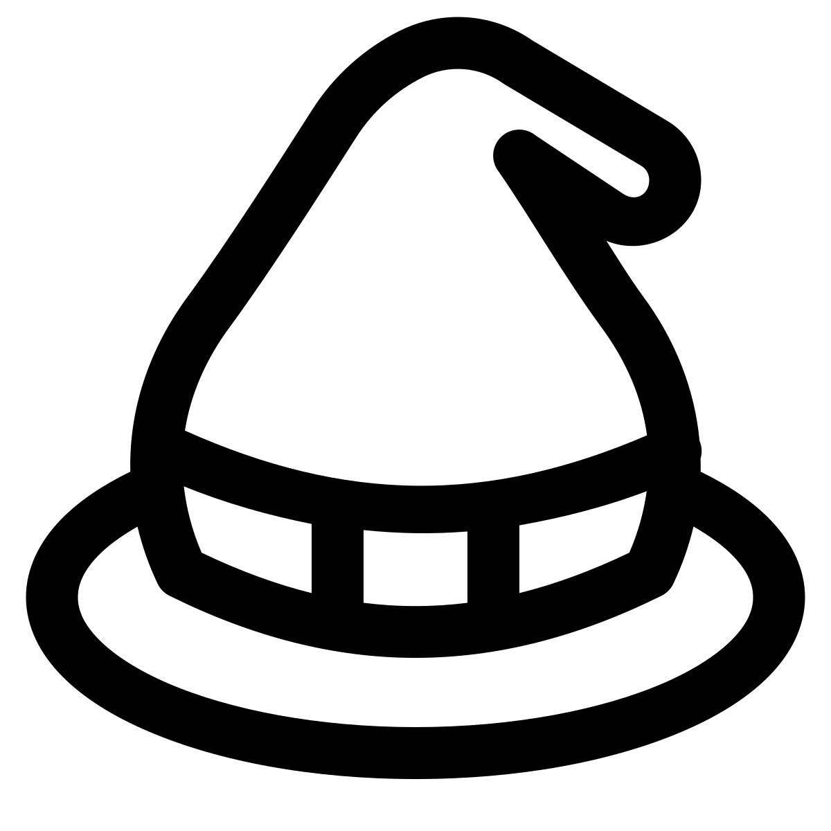 puffy outline style hexe icon