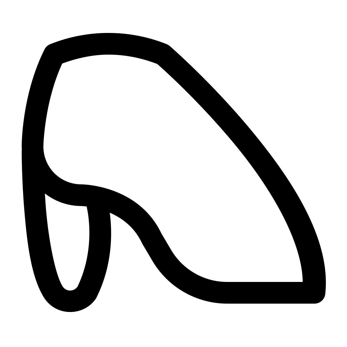 puffy outline style chaussure de femme icon
