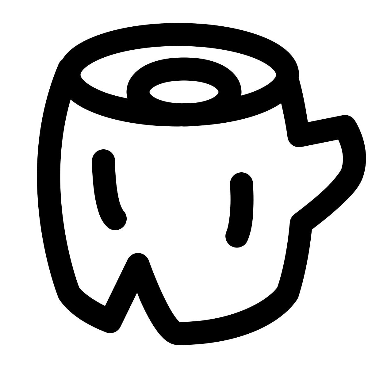 puffy outline style bois icon