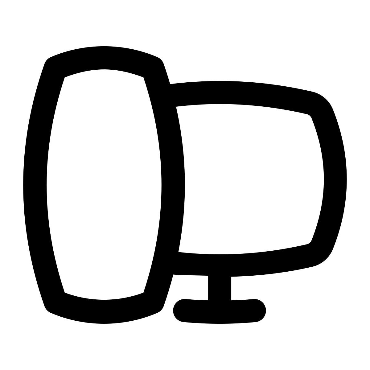 puffy outline style postazione di lavoro icon