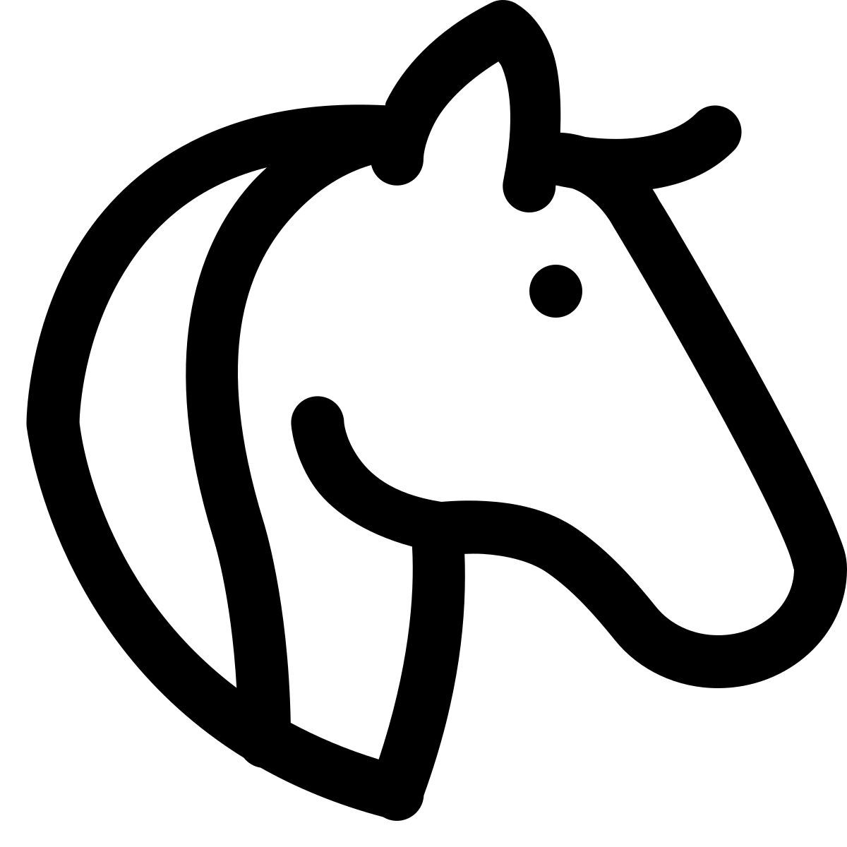 puffy outline style 말의 해 icon