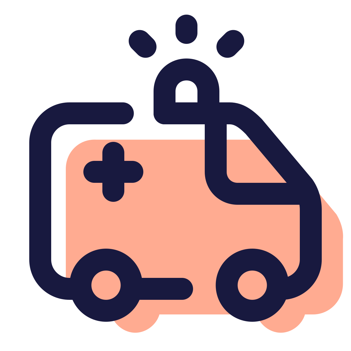 pulsar color style ambulance icon