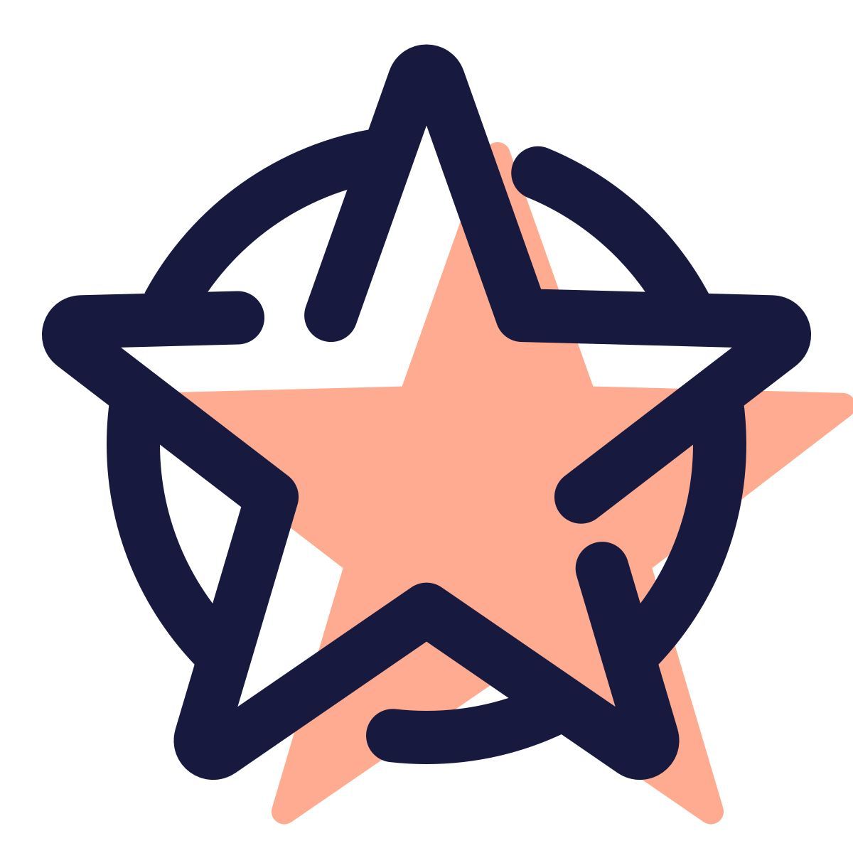 pulsar color style army star icon