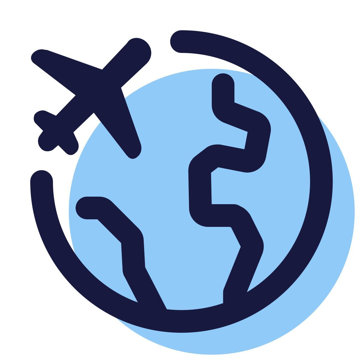 pulsar color style around the globe icon