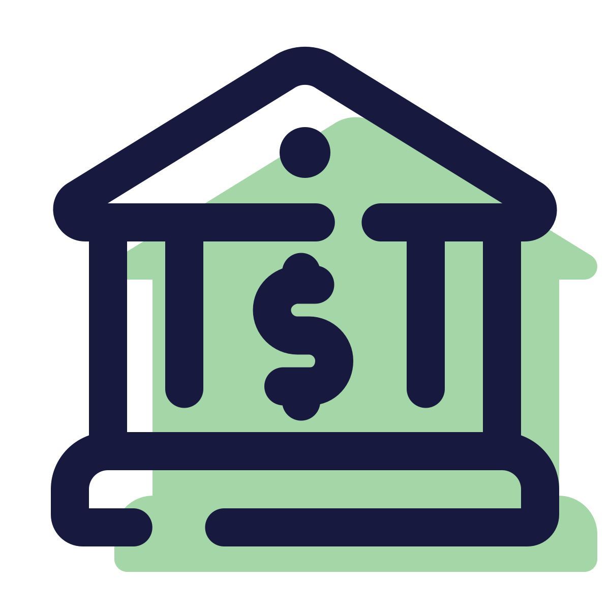 pulsar color style bâtiment de banque icon