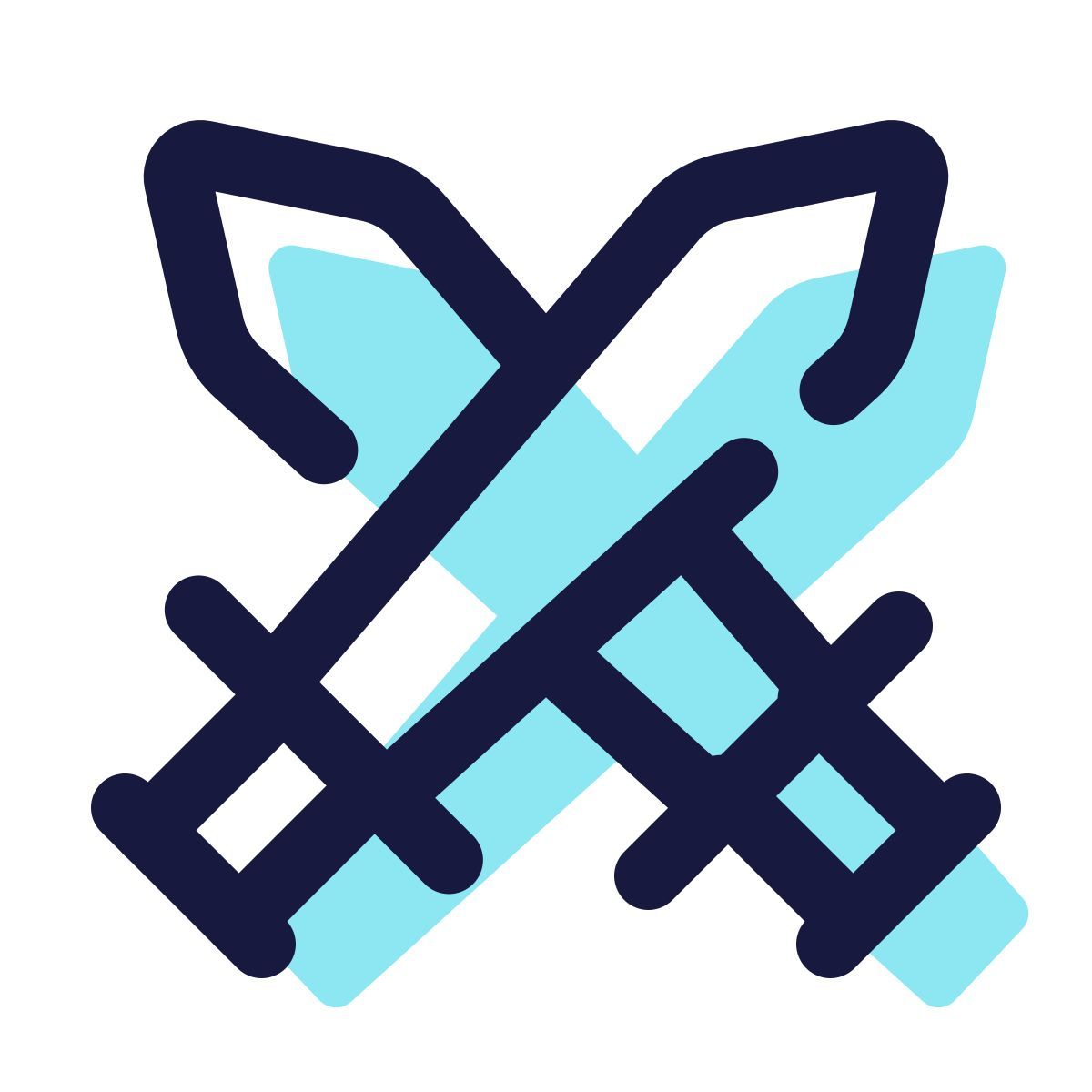 pulsar color style épées croisées icon