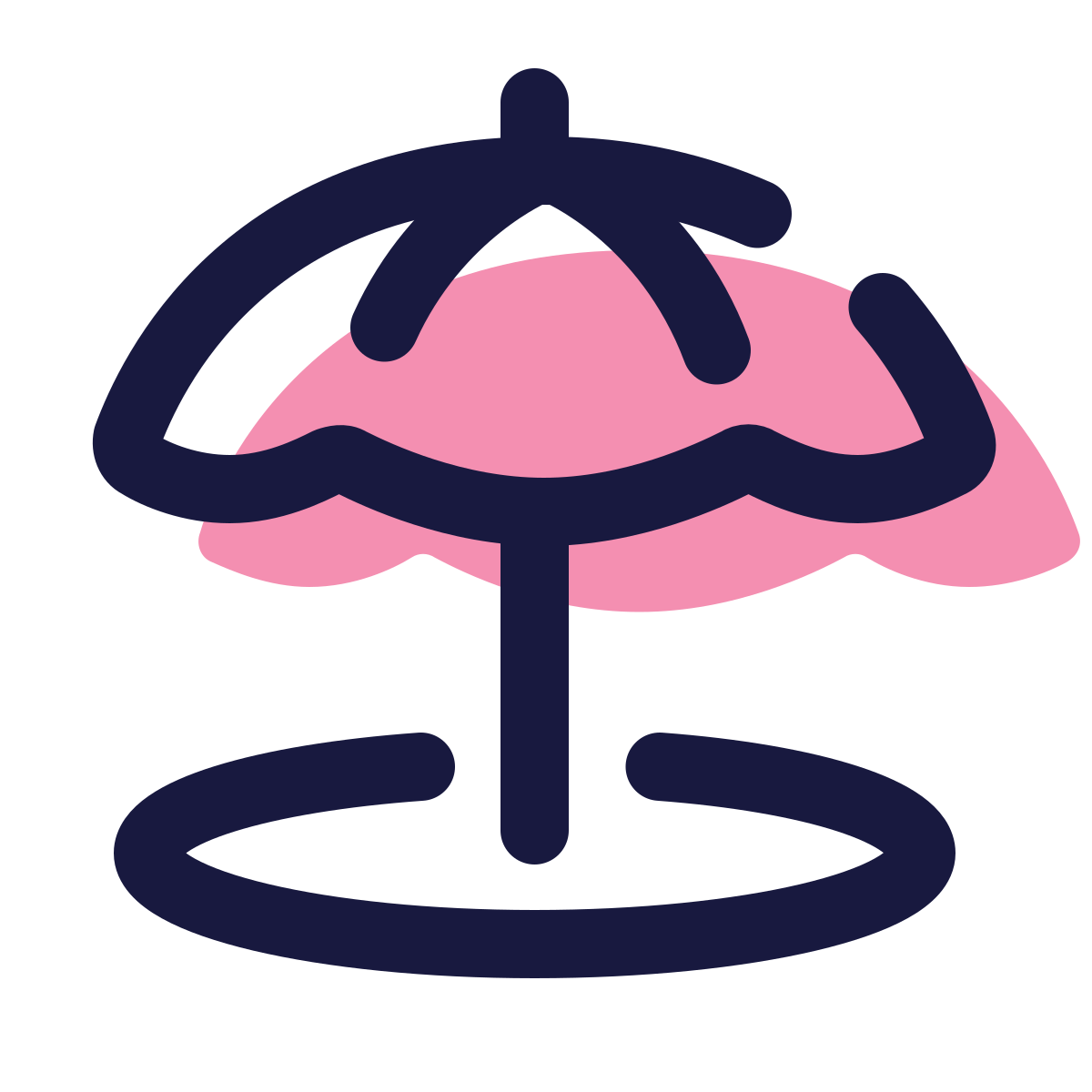 pulsar color style beach umbrella icon