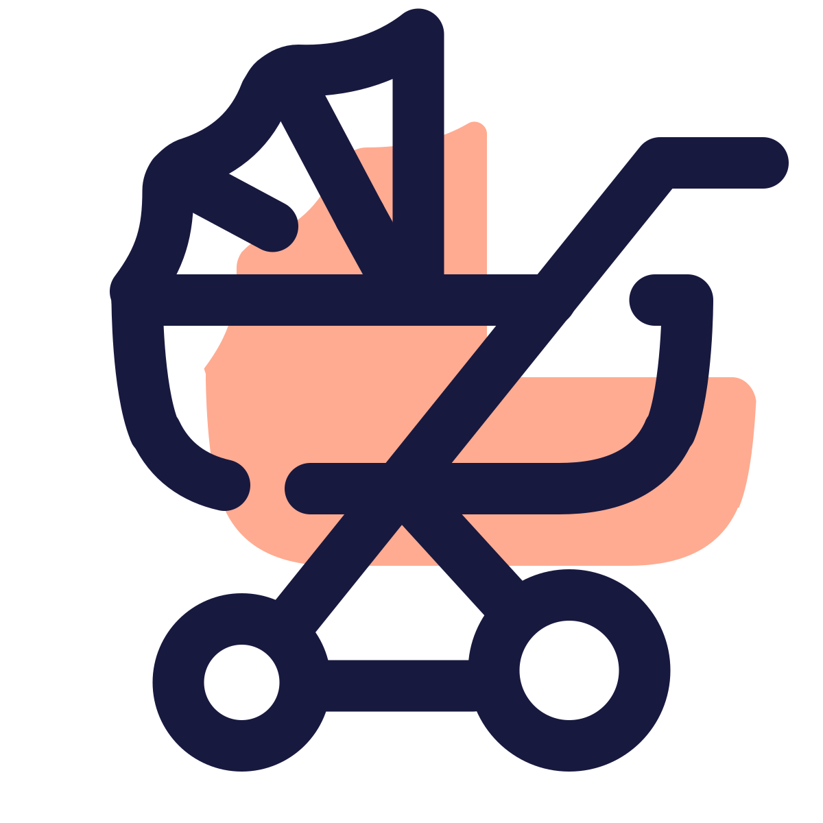 pulsar color style boy stroller icon