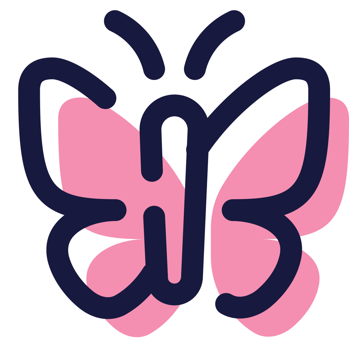pulsar color style butterfly icon