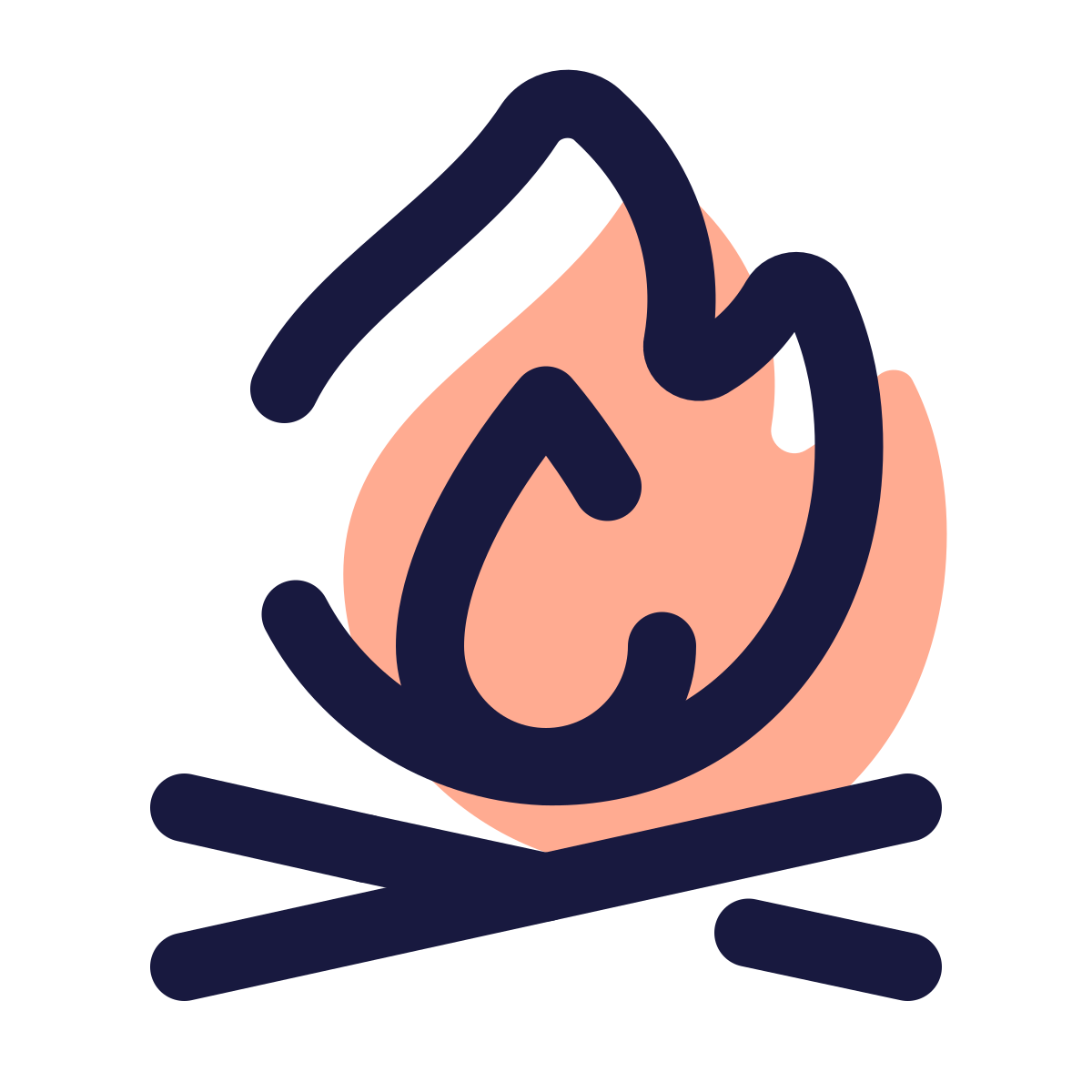 pulsar color style campfire icon