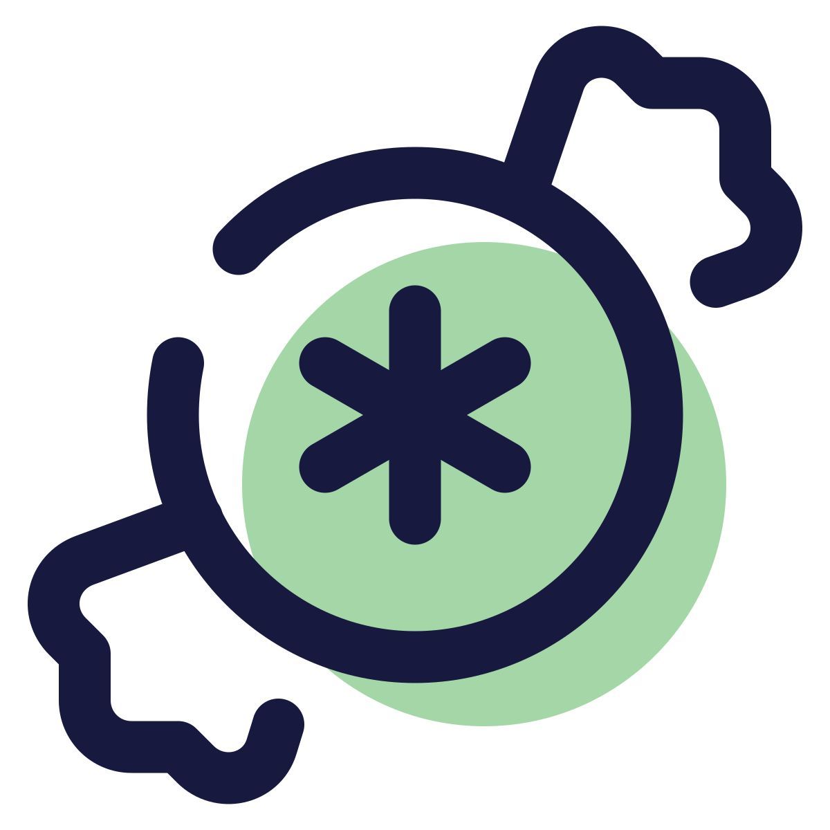 pulsar color style caramella di natale icon