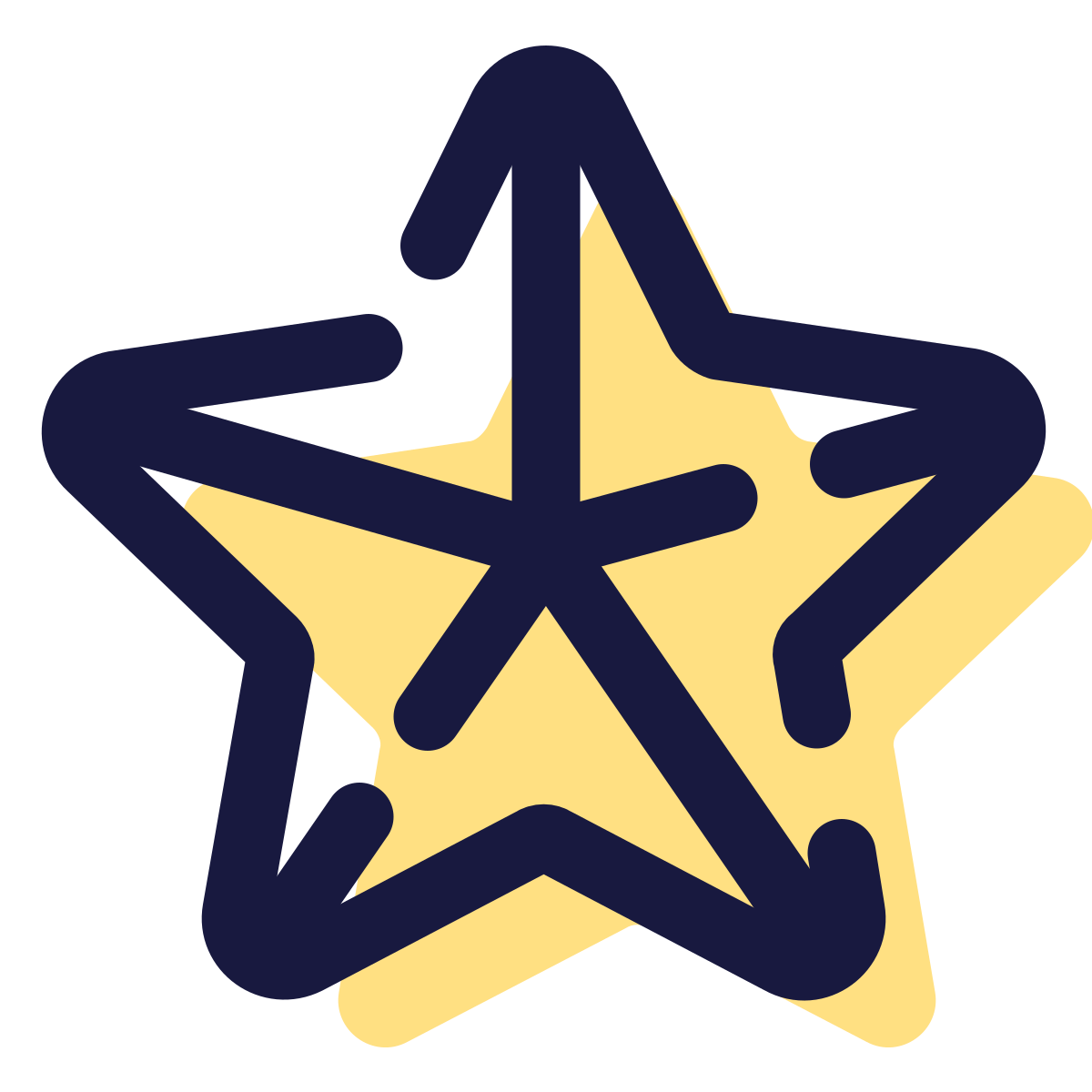 pulsar color style christmas star icon