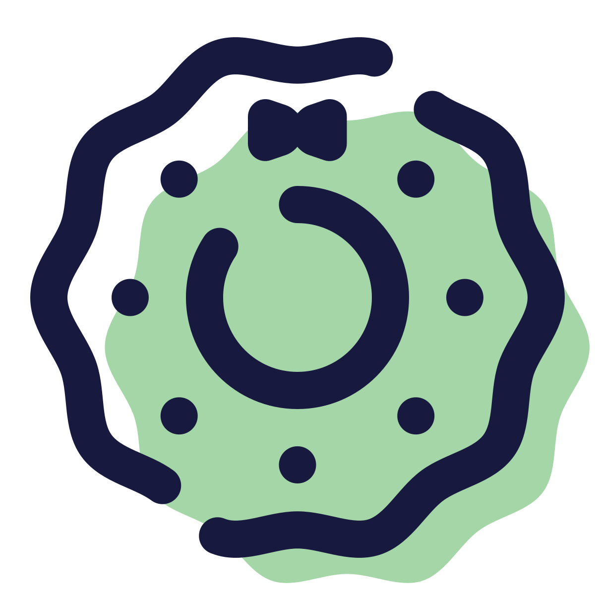 pulsar color style christmas wreath icon