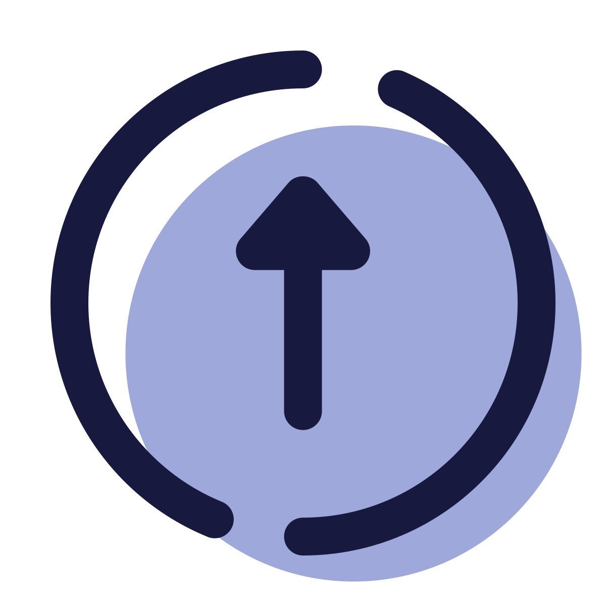 pulsar color style upward arrow icon