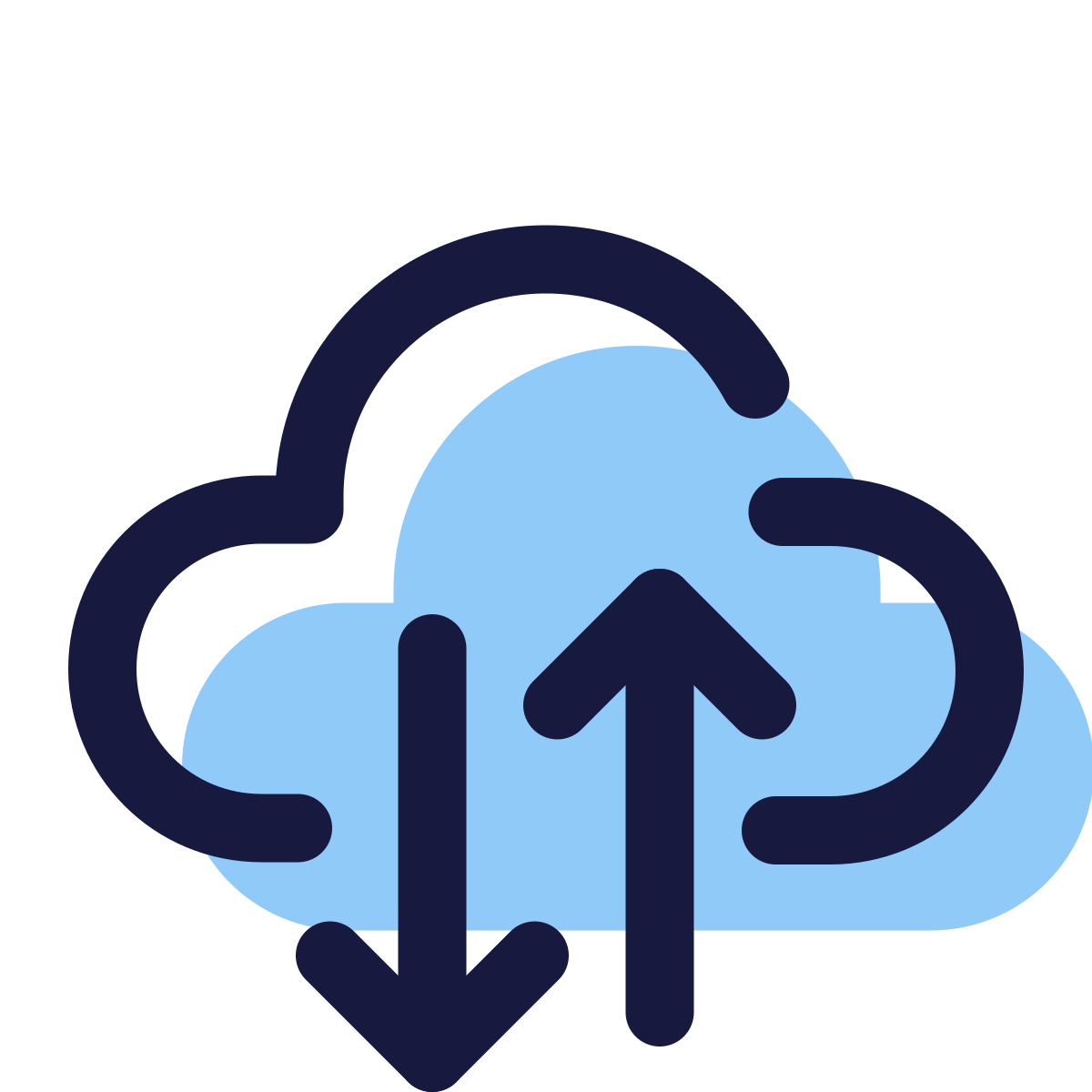 pulsar color style cloud backup restore icon