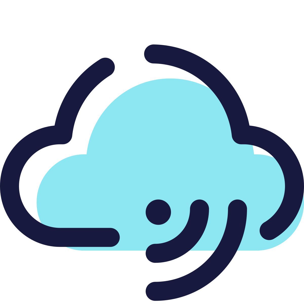 pulsar color style transmisión en la nube icon