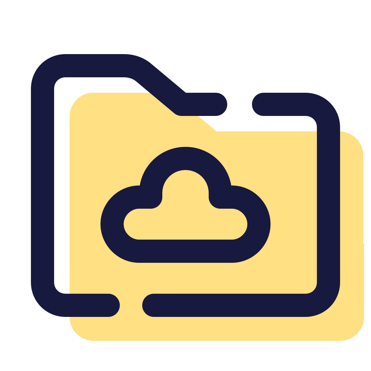pulsar color style cloud folder icon