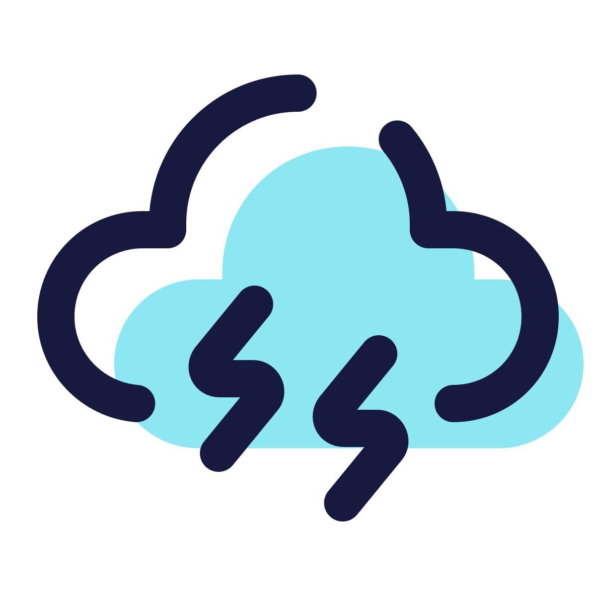 pulsar color style nuvola e fulmini icon