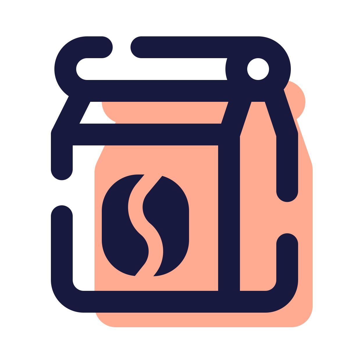 pulsar color style borsa da caffè icon