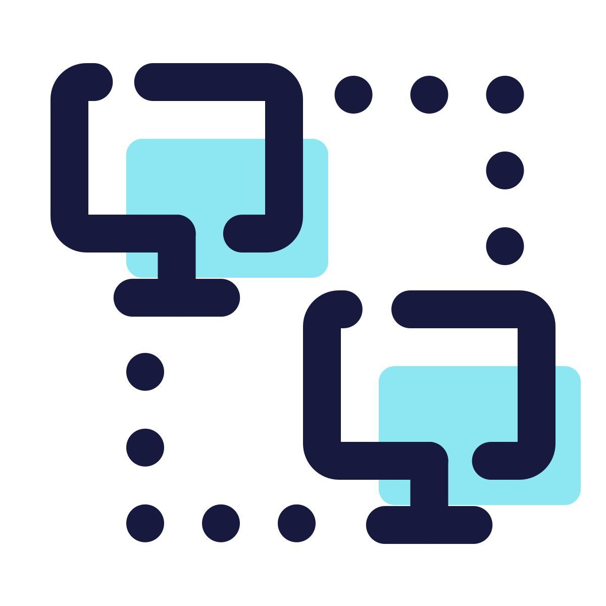 pulsar color style collegamento tra computer icon