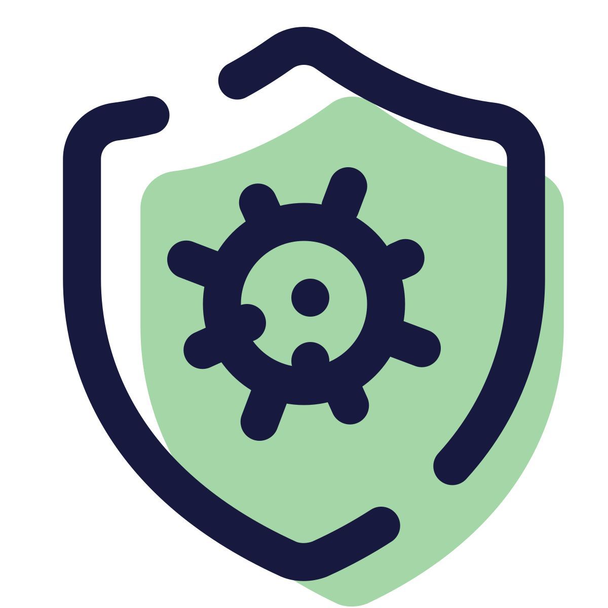 pulsar color style bouclier contre le coronavirus icon