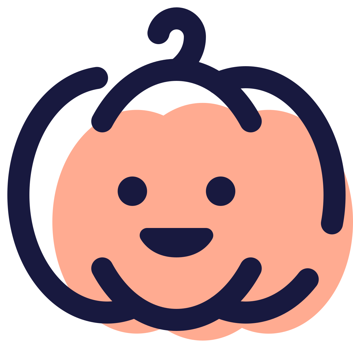pulsar color style cute pumpkin icon