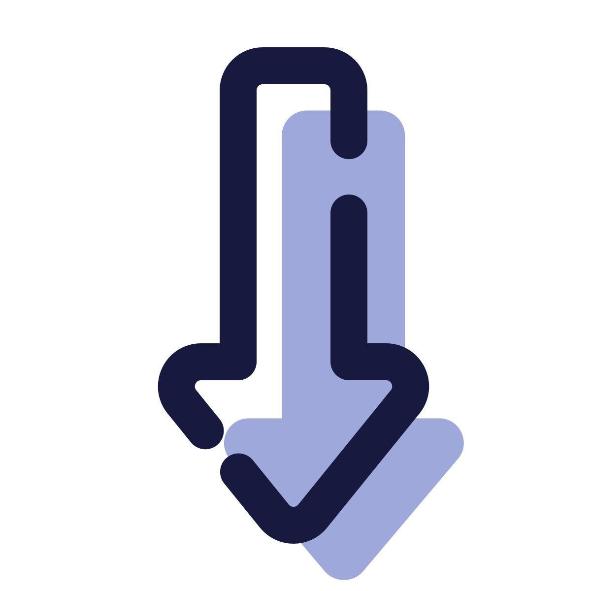 pulsar color style 向下 icon